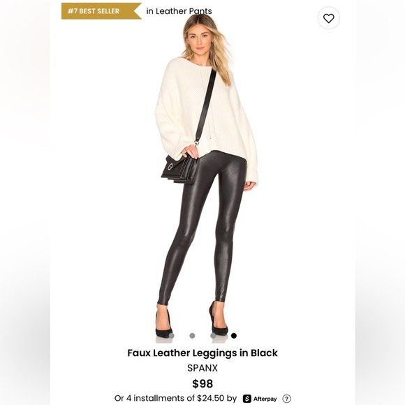 SPANX Pants - $35-NWT Spanx Faux Leather Leggings Retail $98